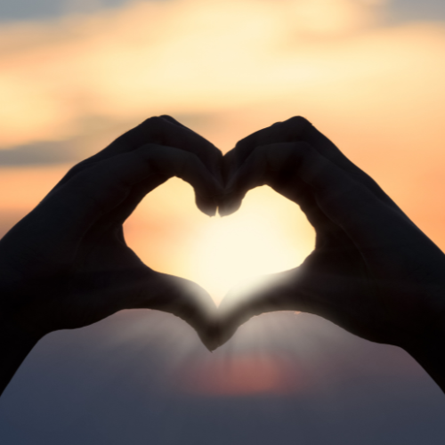  hands in heart shape
